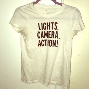 KATE SPADE ♠️ “LIGHTS, CAMERA, ACTION” Tee.